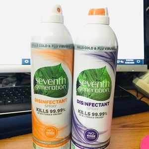 Two Disinfectant Spray Cans (Seventh Generation)